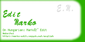 edit marko business card